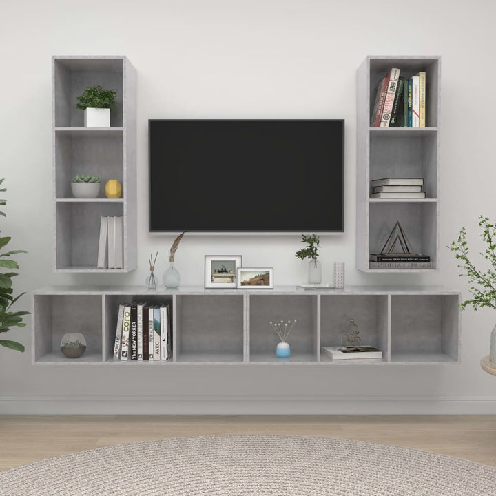 | Væg TV Skab | Vægmonteret 4 pcs 37 x 37 x 107,5 cm