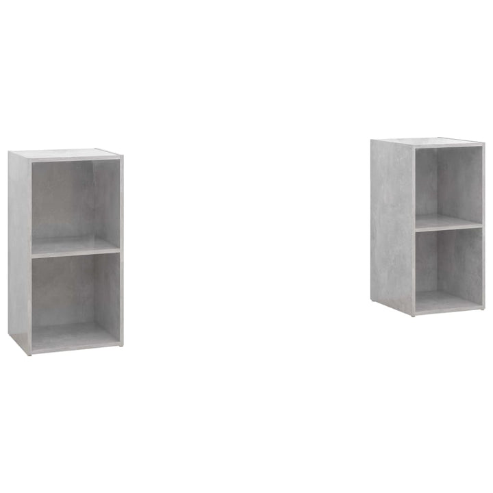 tv-skabe 2 stk. 72x35x36,5 cm konstrueret træ betongrå