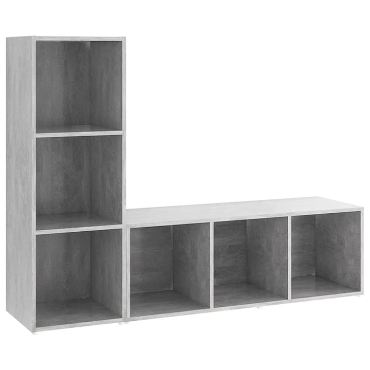 tv-skabe 2 stk. 107x35x37 cm konstrueret træ betongrå
