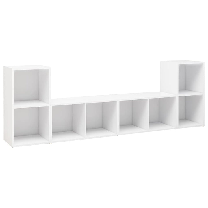 tv-skabe 4 stk. 72x35x36,5 cm konstrueret træ hvid
