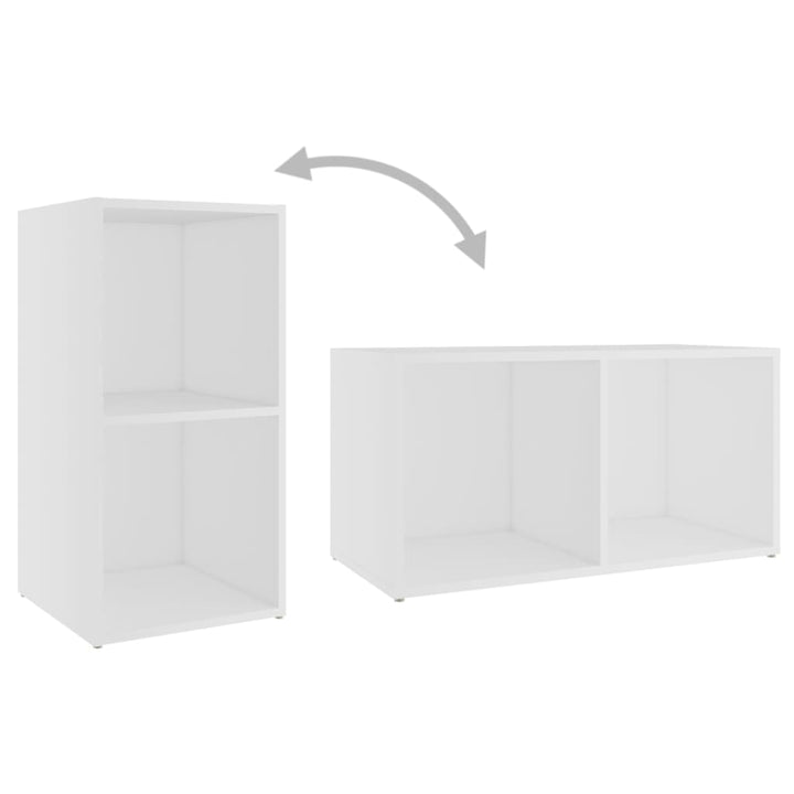 tv-skabe 4 stk. 72x35x36,5 cm konstrueret træ hvid
