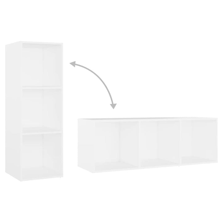 tv-skabe 4 stk. 107x35x37 cm konstrueret træ hvid