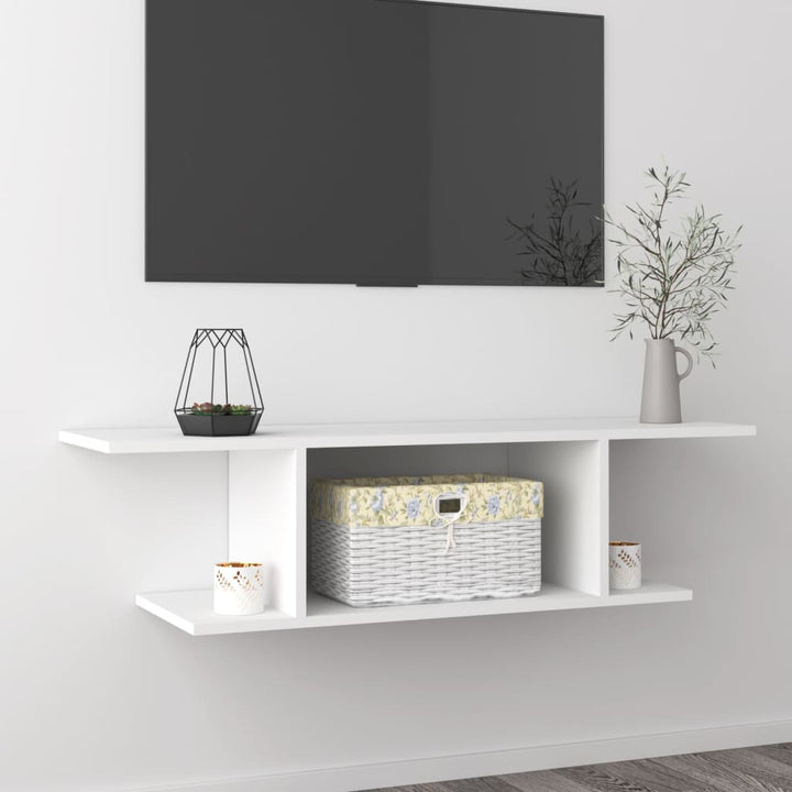 væghængt tv-skab 103x30x26,5 cm hvid