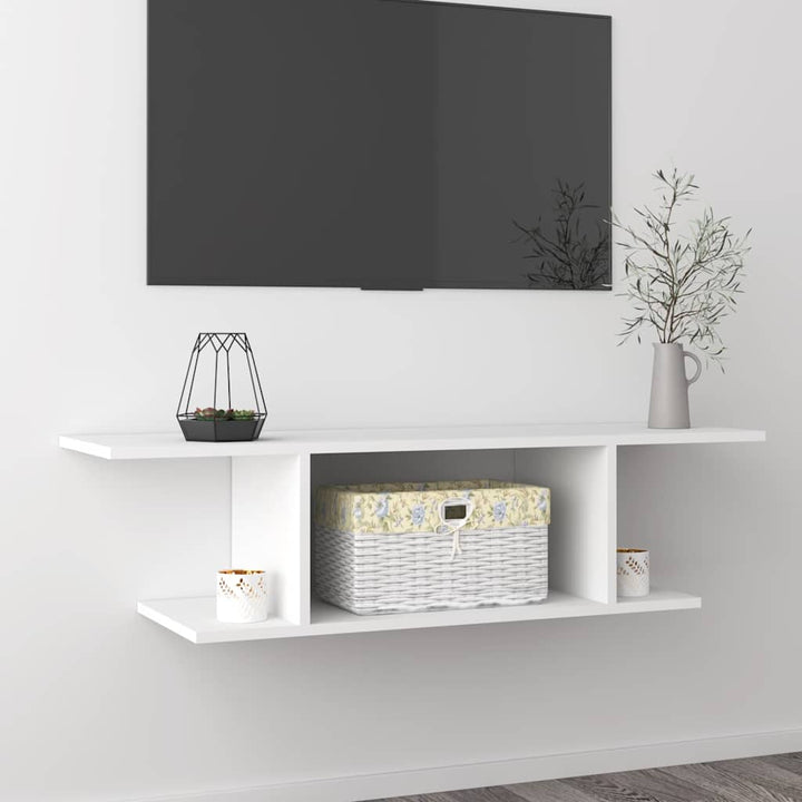 væghængt tv-skab 103x30x26,5 cm hvid