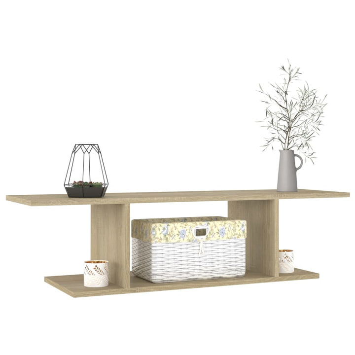 væghængt tv-skab 103x30x26,5 cm sonoma-eg