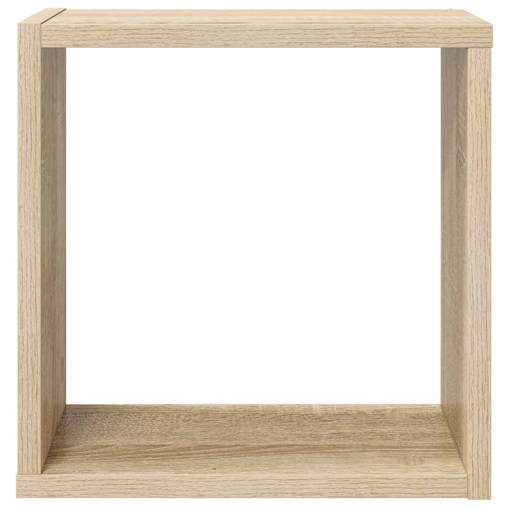 væghylder 4 stk. 30x15x30 cm kubeformet sonoma-eg