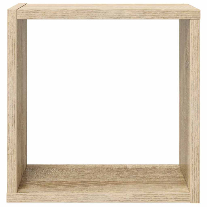 væghylder 4 stk. 30x15x30 cm kubeformet sonoma-eg