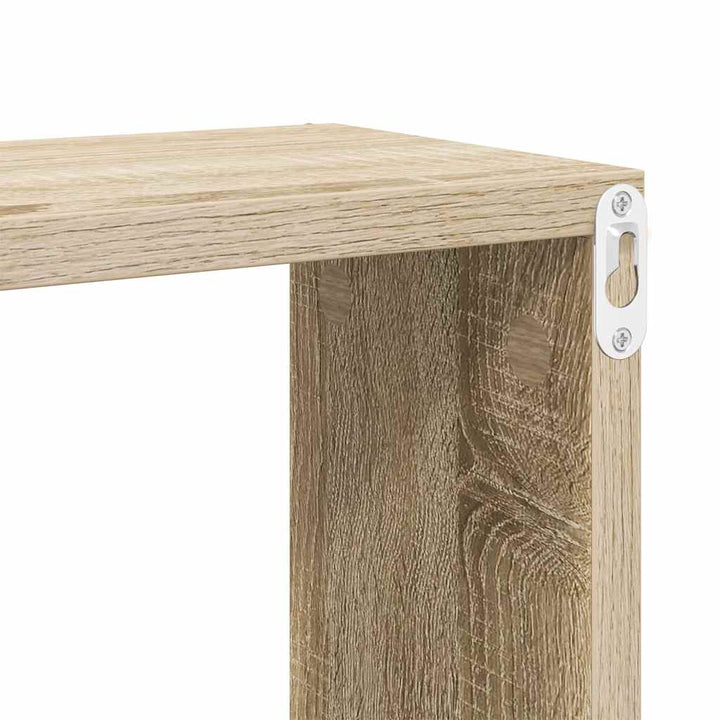 væghylder 4 stk. 30x15x30 cm kubeformet sonoma-eg