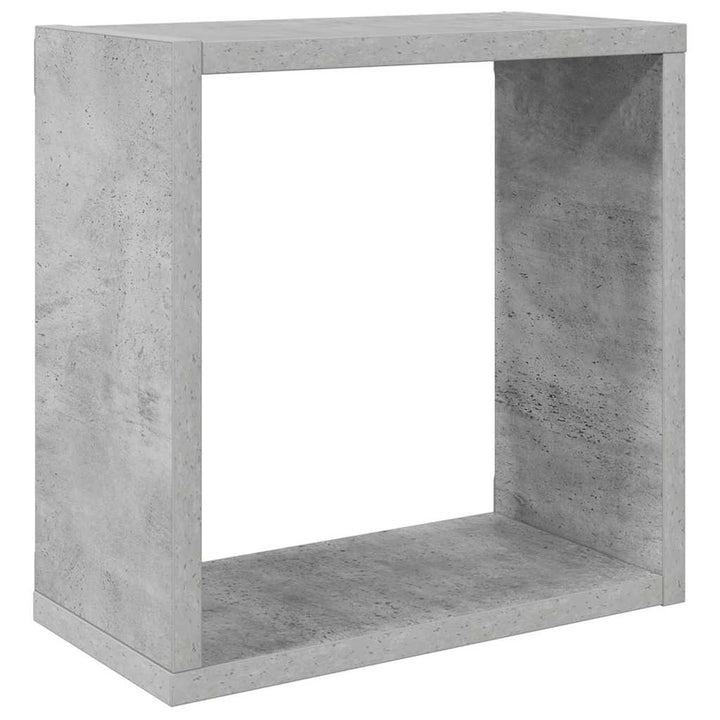 væghylder 4 stk. 30x15x30 cm kubeformet betongrå