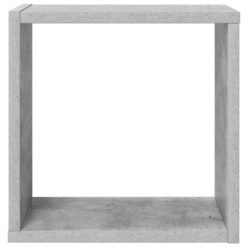 væghylder 6 stk. 30x15x30 cm kubeformet betongrå