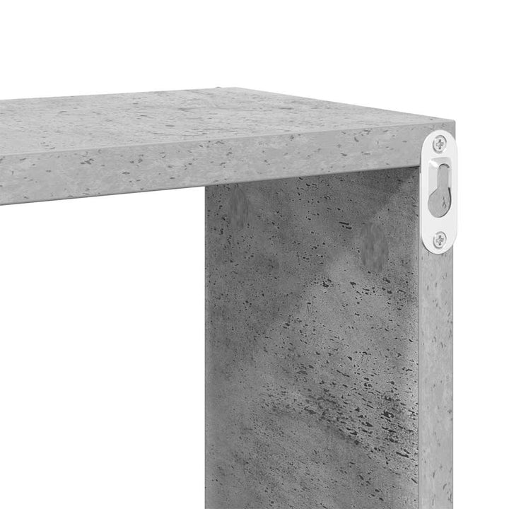væghylder 6 stk. 30x15x30 cm kubeformet betongrå