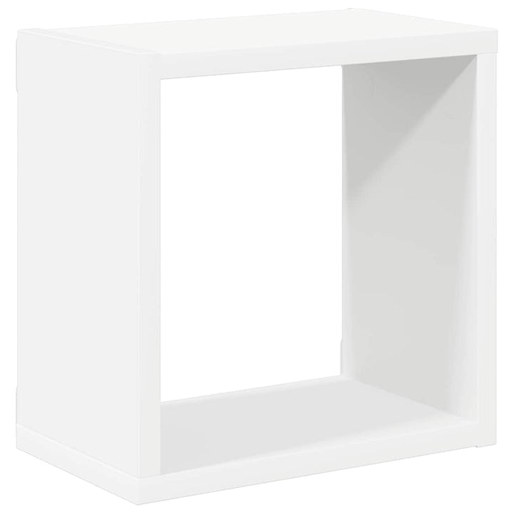væghylder 2 stk. 26x15x26 cm kubeformet hvid