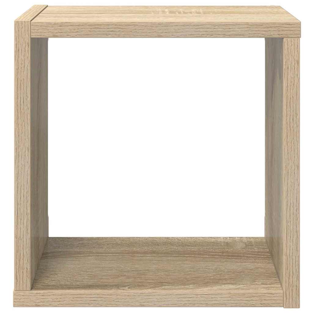 væghylder 2 stk. 26x15x26 cm kubeformet sonoma-eg