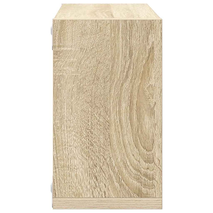 væghylder 2 stk. 26x15x26 cm kubeformet sonoma-eg