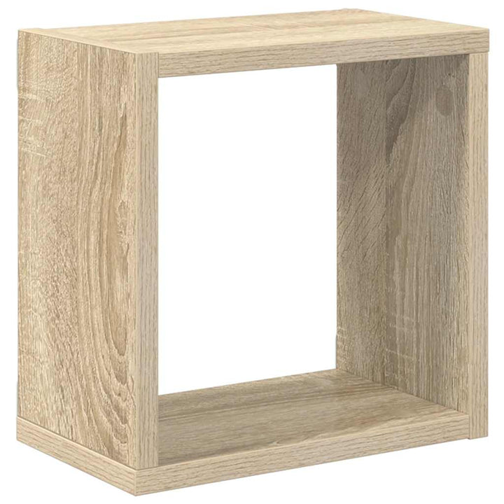 væghylder 6 stk. 26x15x26 cm kubeformet sonoma-eg