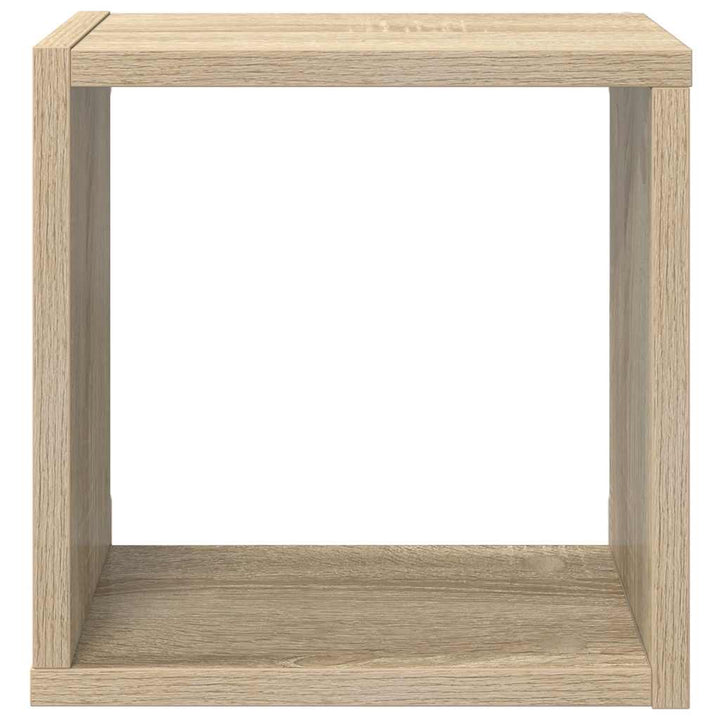 væghylder 6 stk. 26x15x26 cm kubeformet sonoma-eg