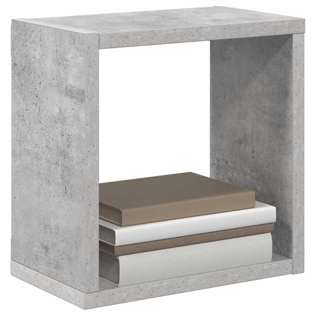 væghylder 4 stk. 26x15x26 cm kubeformet betongrå