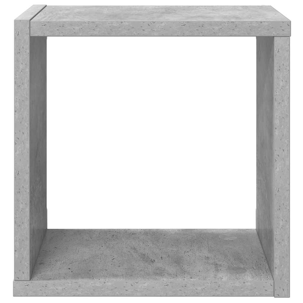 væghylder 4 stk. 26x15x26 cm kubeformet betongrå