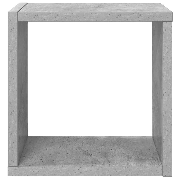 væghylder 4 stk. 26x15x26 cm kubeformet betongrå