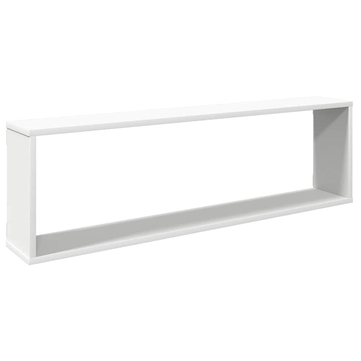 væghængte kubehylder 2 stk. 100x15x30 cm konstrueret træ hvid