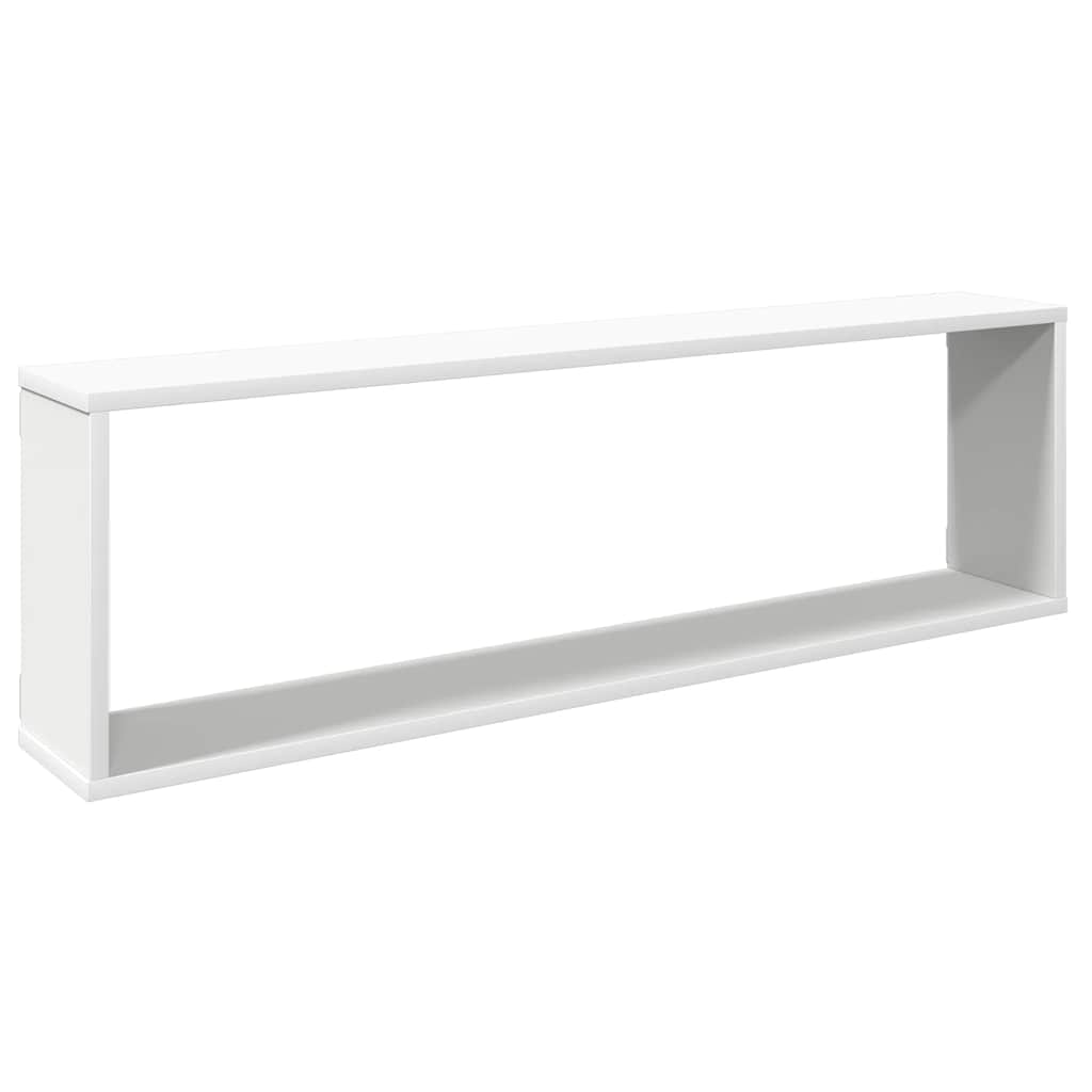 væghængte kubehylder 4 stk. 100x15x30 cm konstrueret træ hvid