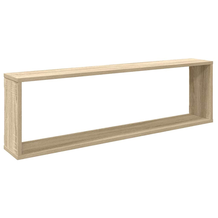 væghylder 2 stk. 100x15x30 cm konstrueret træ sonoma-eg