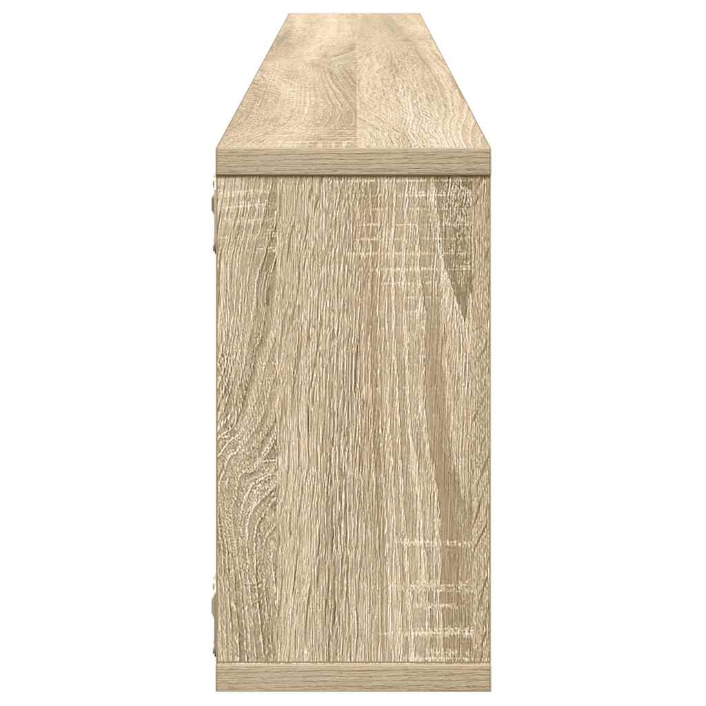væghylder 2 stk. 100x15x30 cm konstrueret træ sonoma-eg