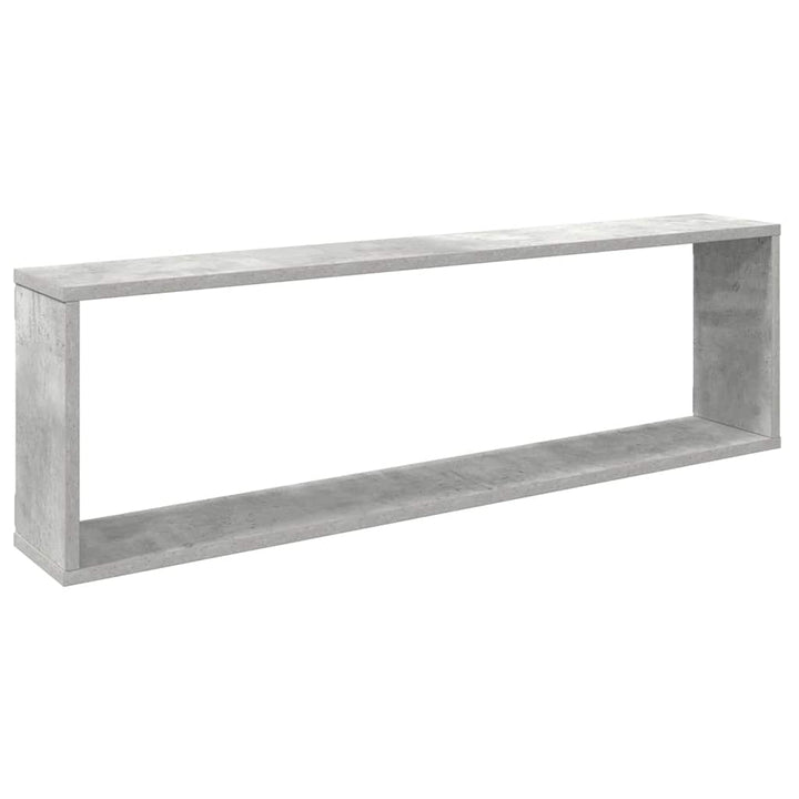 væghylder 2 stk. 100x15x30 cm konstrueret træ betongrå