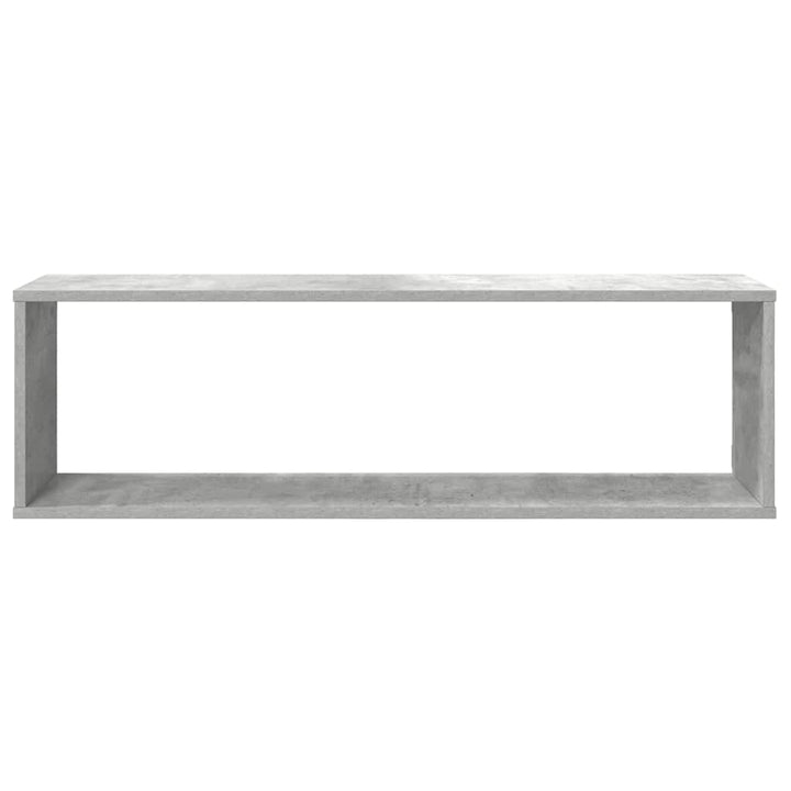 væghylder 2 stk. 100x15x30 cm konstrueret træ betongrå