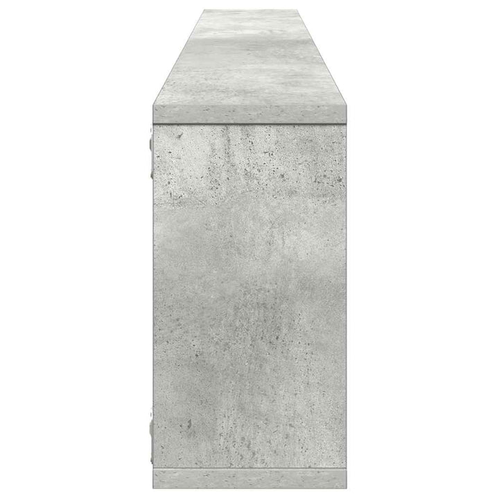 væghylder 2 stk. 100x15x30 cm konstrueret træ betongrå