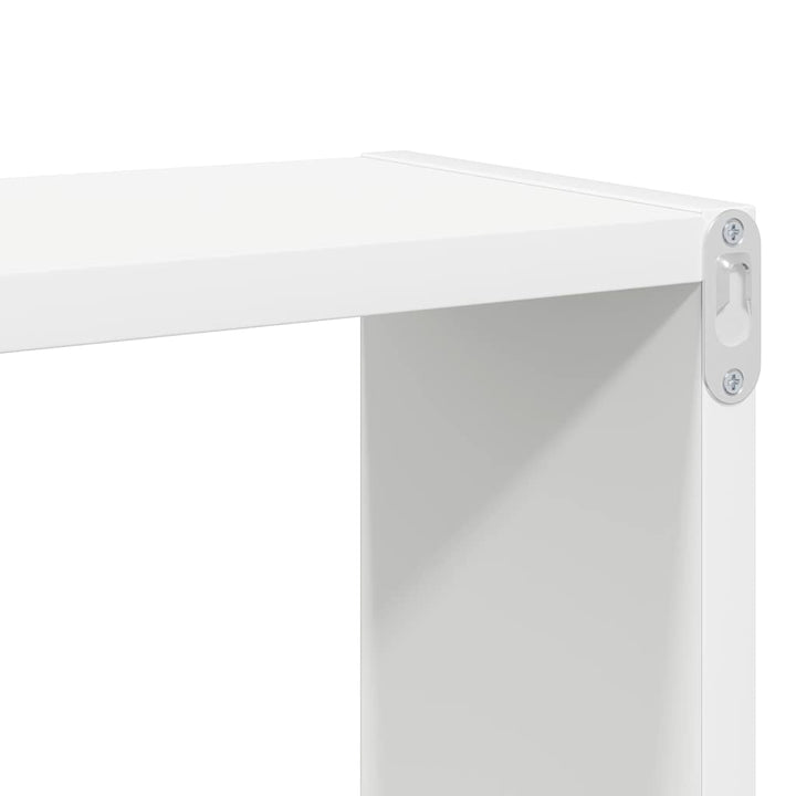 væghylder 2 stk. 80x15x26,5 cm kubeformet konstrueret træ hvid