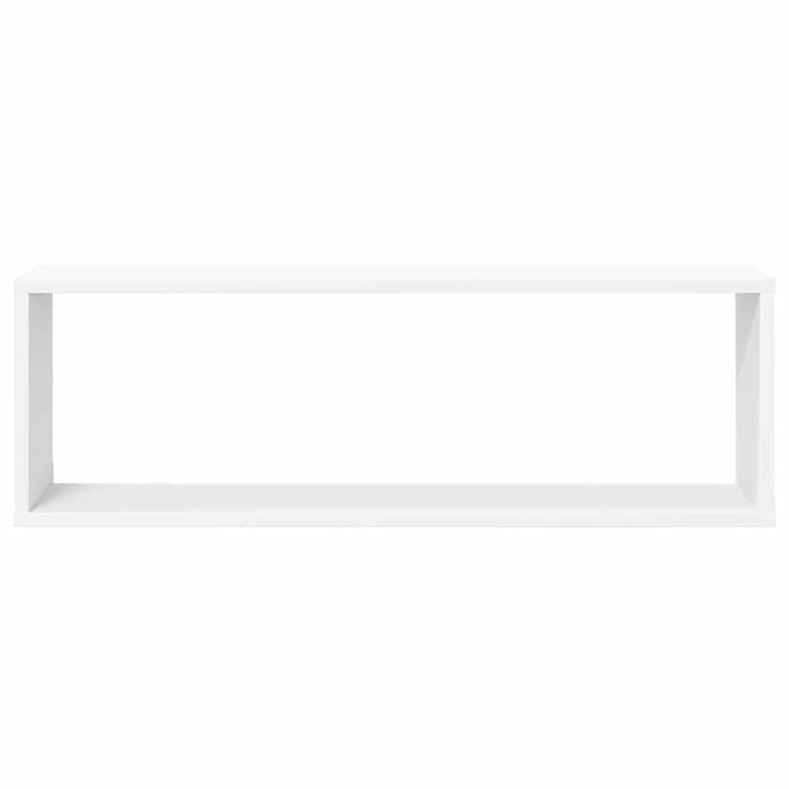 væghylder 4 stk. 80x15x26,5 cm kubeformet konstrueret træ hvid
