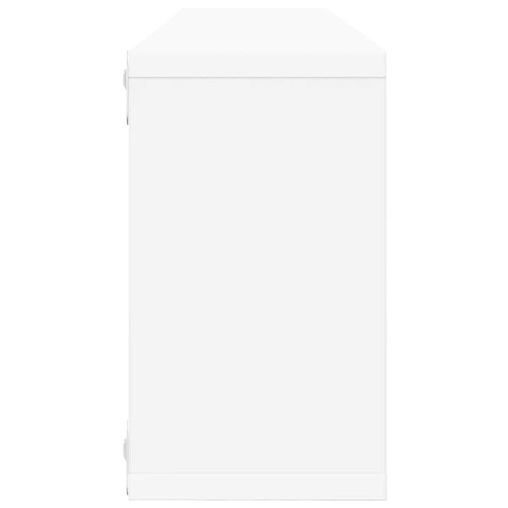 væghylder 4 stk. 80x15x26,5 cm kubeformet konstrueret træ hvid