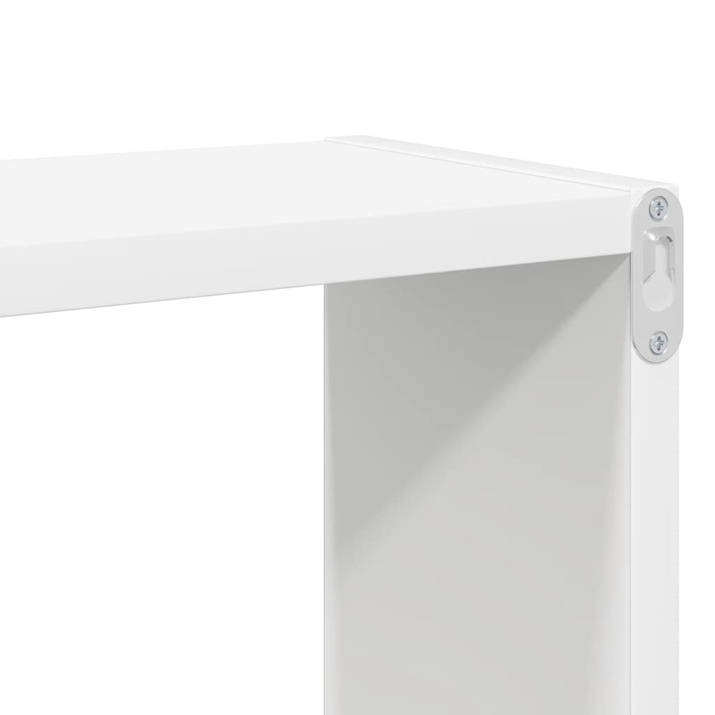 væghylder 4 stk. 80x15x26,5 cm kubeformet konstrueret træ hvid