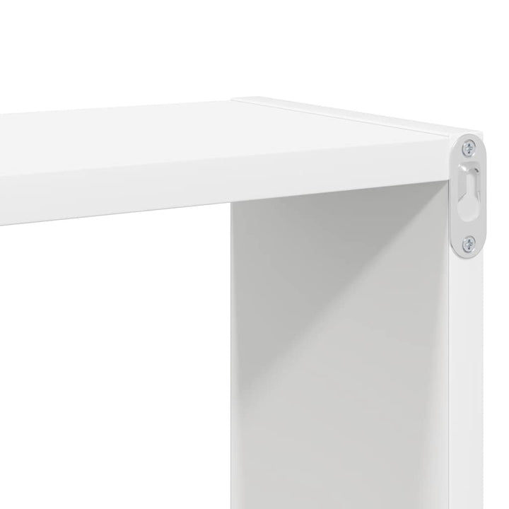 væghylder 4 stk. 80x15x26,5 cm kubeformet konstrueret træ hvid
