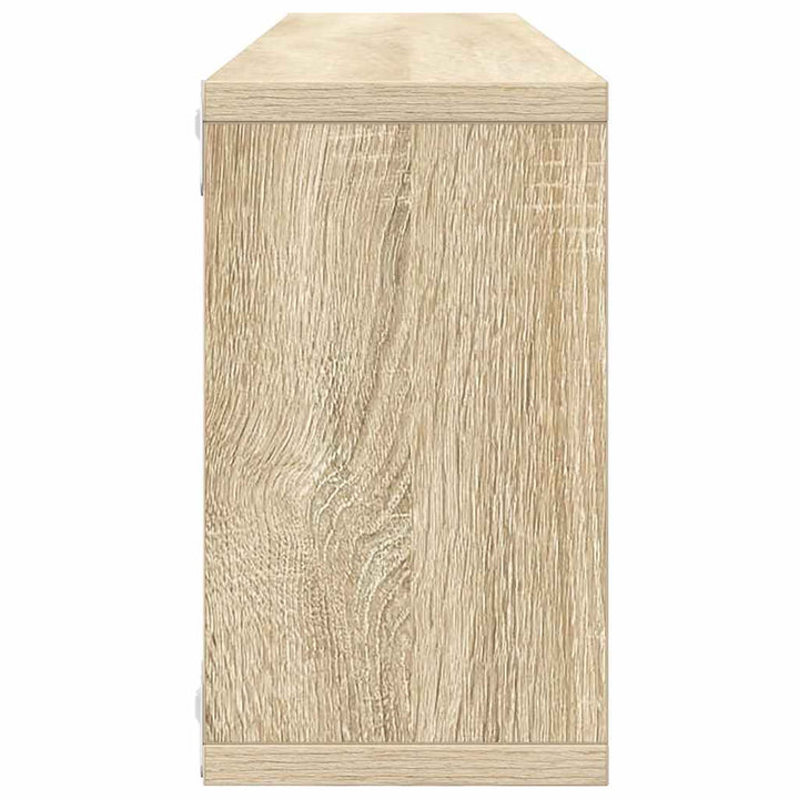 væghylder 2 stk. 80x15x26,5cm konstrueret træ sonoma-eg