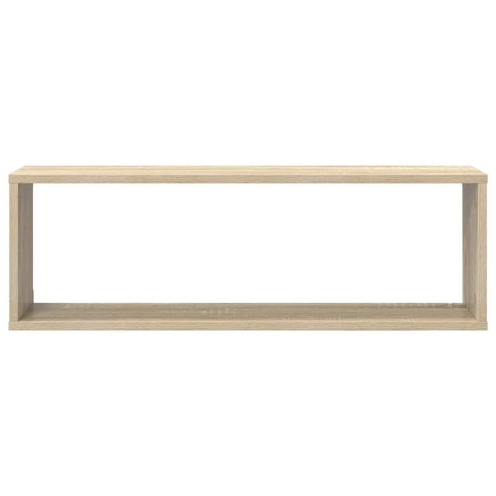 væghylder 4stk. 80x15x26,5cm kubeform konstrueret træ sonoma-eg