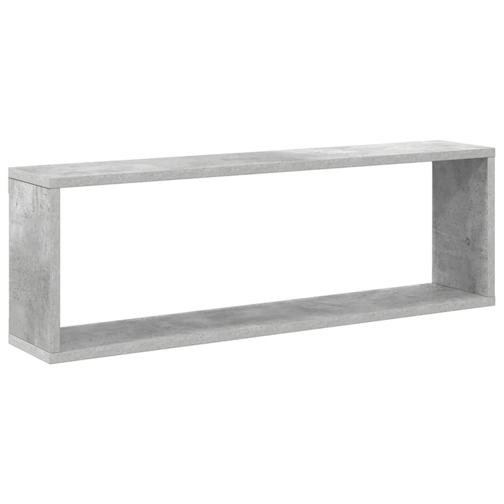 væghylder 2 stk. 80x15x26,5 cm konstrueret træ betongrå