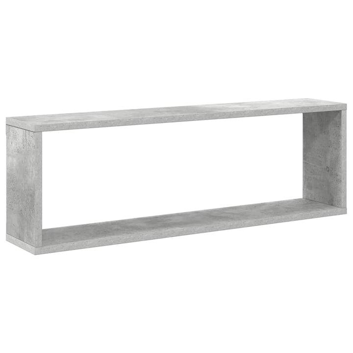 væghylder 2 stk. 80x15x26,5 cm konstrueret træ betongrå