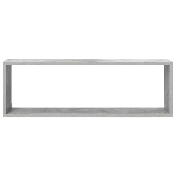 væghylder 2 stk. 80x15x26,5 cm konstrueret træ betongrå