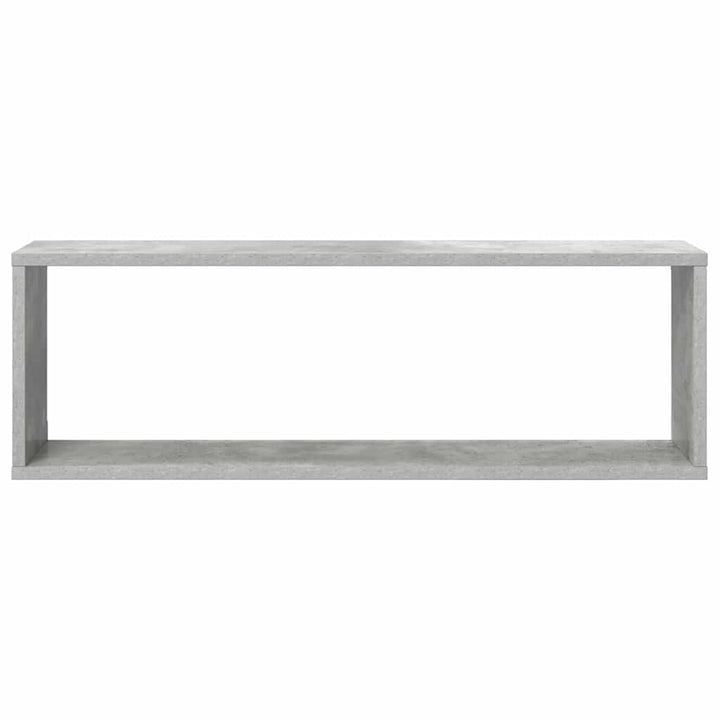 væghylder 2 stk. 80x15x26,5 cm konstrueret træ betongrå