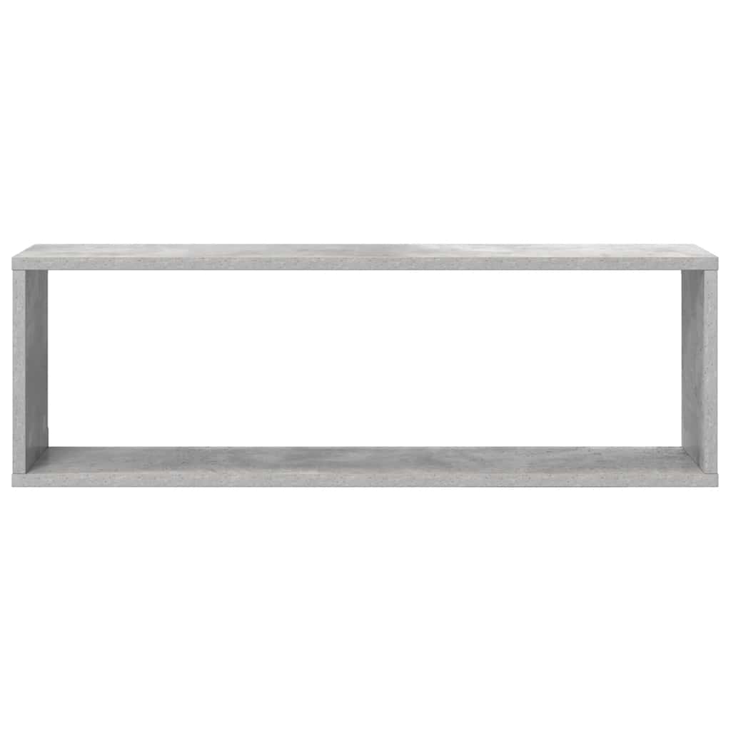 væghylder 4 stk. 80x15x26,5 cm konstrueret træ betongrå