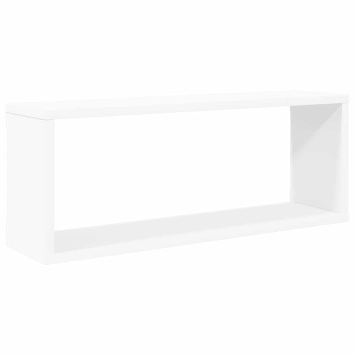 væghylder 2 stk. 60x15x23 cm kubeformet konstrueret træ hvid