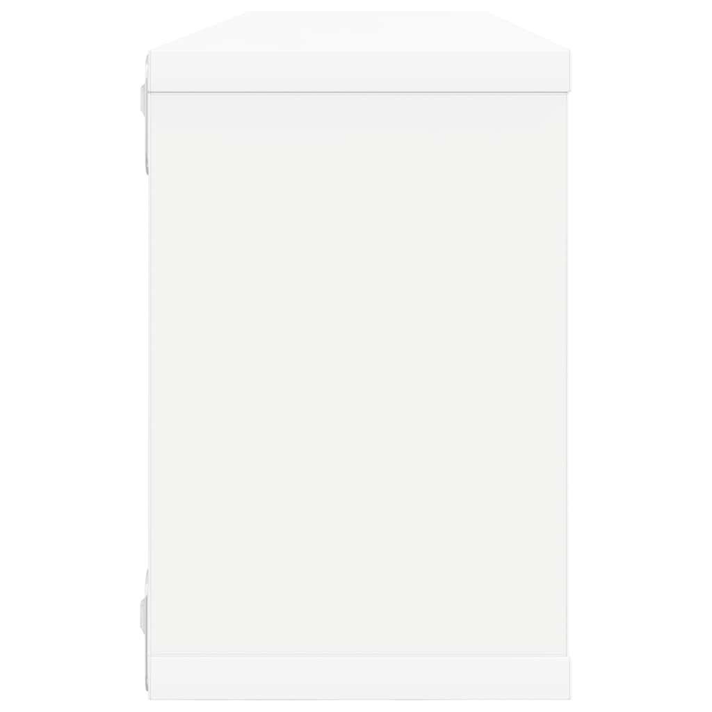 væghylder 2 stk. 60x15x23 cm kubeformet konstrueret træ hvid