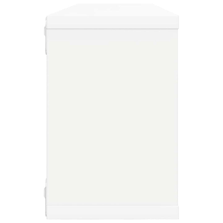 væghylder 2 stk. 60x15x23 cm kubeformet konstrueret træ hvid