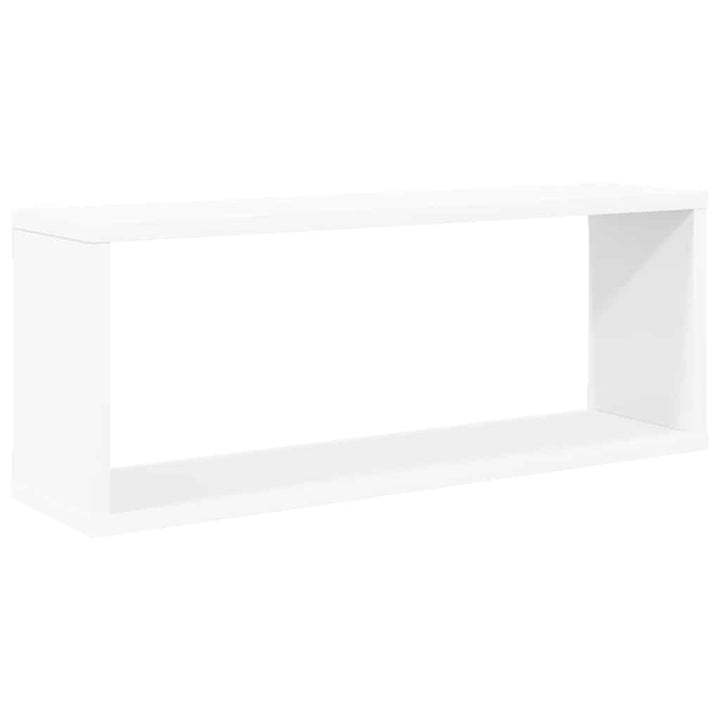 væghylder 4 stk. 60x15x23 cm kubeformet konstrueret træ hvid
