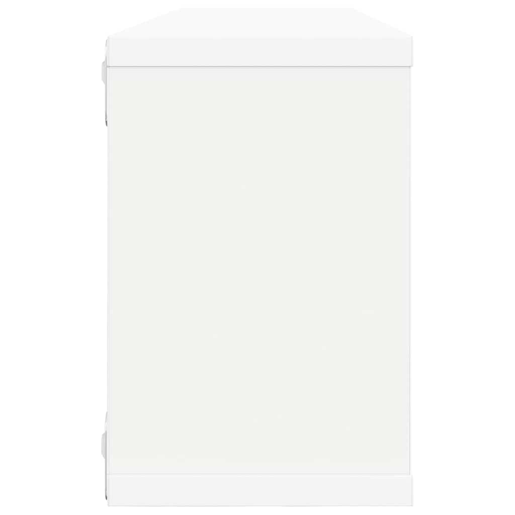 væghylder 4 stk. 60x15x23 cm kubeformet konstrueret træ hvid
