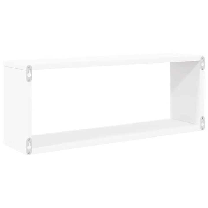 væghylder 4 stk. 60x15x23 cm kubeformet konstrueret træ hvid