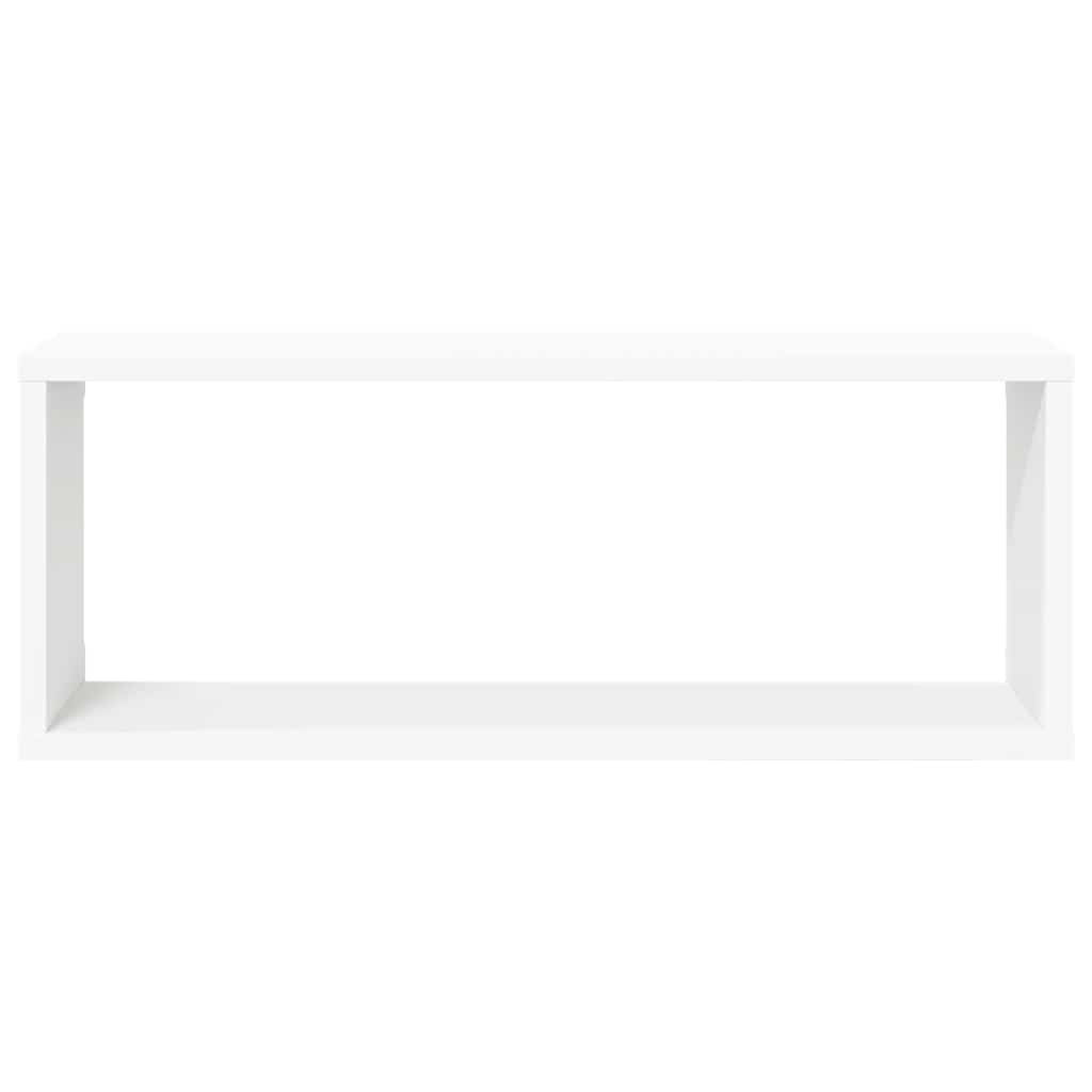 væghylder 6 stk. 60x15x23 cm kubeformet konstrueret træ hvid