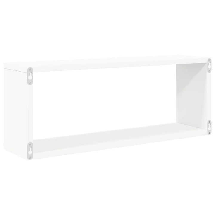 væghylder 6 stk. 60x15x23 cm kubeformet konstrueret træ hvid